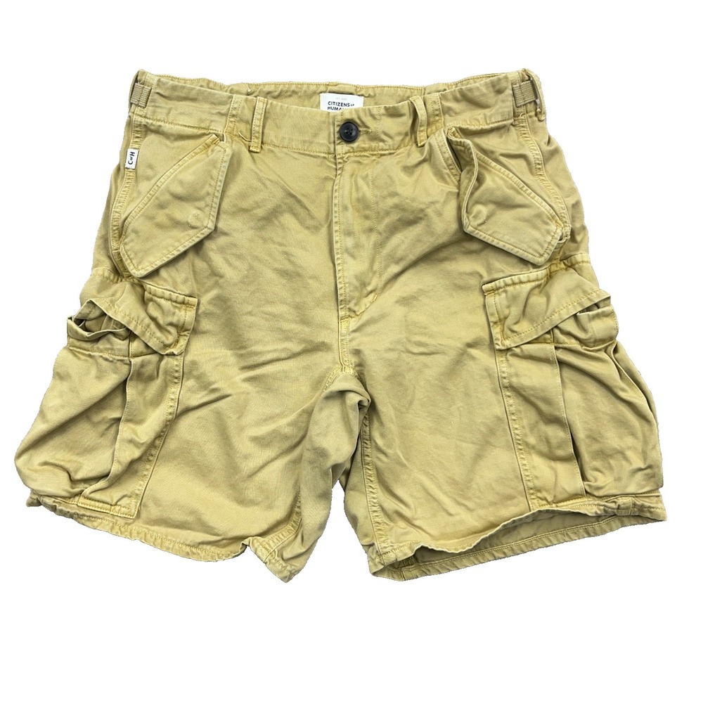 Citizens Of Humanity Cargo Shorts Men 28 Tan Brown Khaki Hiking Adult